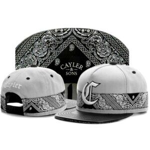 CAYLER & SONS 'Bandana' Ball Cap Gry/Blk/Wht- OS (Brand New!) Unisex